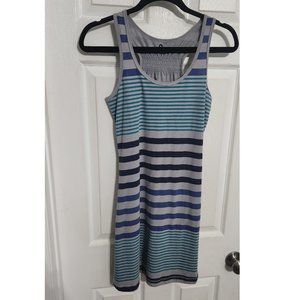 Racerback tank striped cotton dress